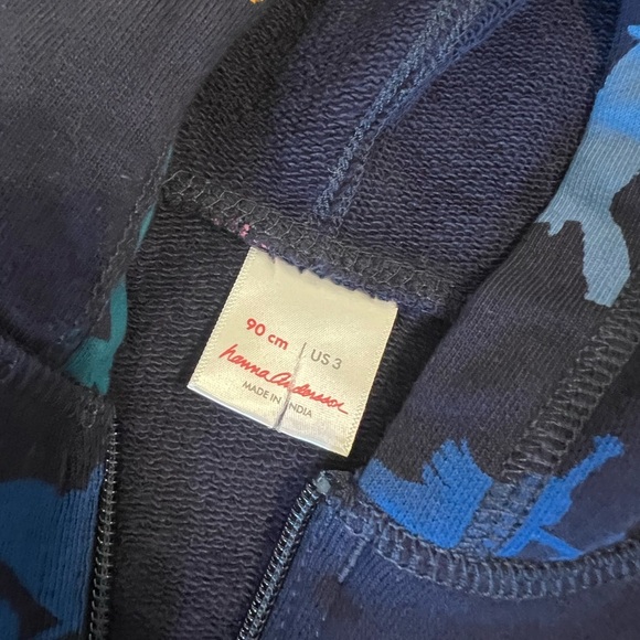 NWOT Hanna Andersson make believe print zip-up hooded cotton sweathshirt size 3 - Picture 2 of 4
